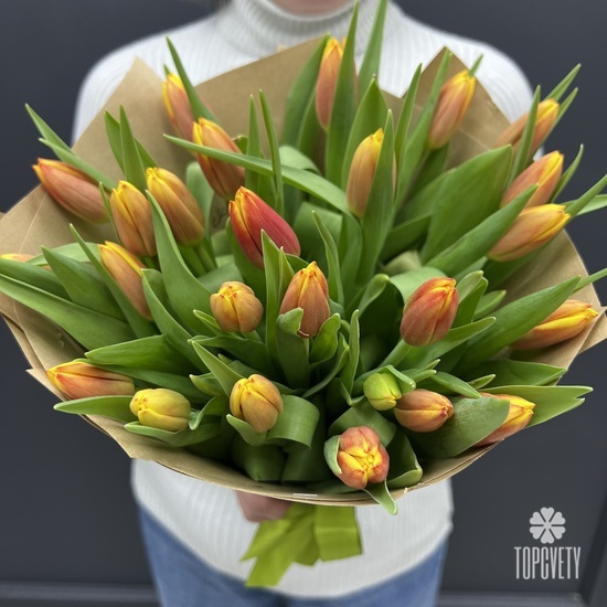 Букет из 25 тюльпанов 