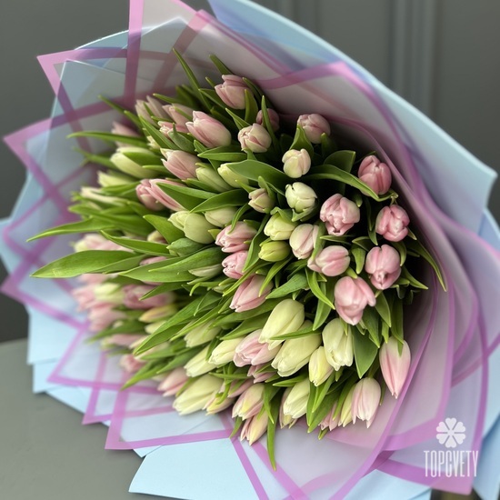 Букет из 101 тюльпана 