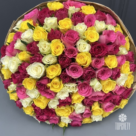 Букет из 101 роза микс 40см