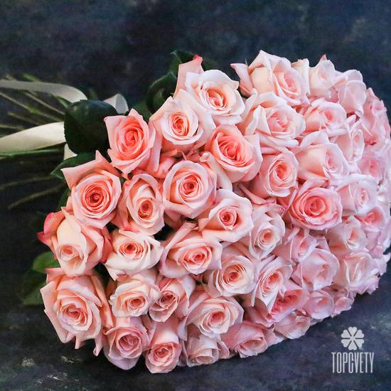 Букет из 51 розовой розы Эквадор 50см