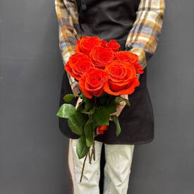 Букет из 7 красных роз Эквадор 50см