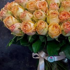 Букет из 51 оранжевой розы 50см